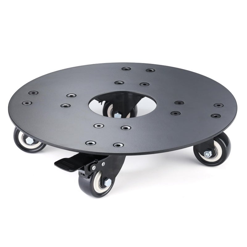 YUjieSTC Plant Stand with Wheels 3.0mm Thick Aluminum Alloy Plant Caddy with Wheels Heavy Duty  Rolling Plant Stand Holds 12 Inch and 500lbs(Black) - Image 1